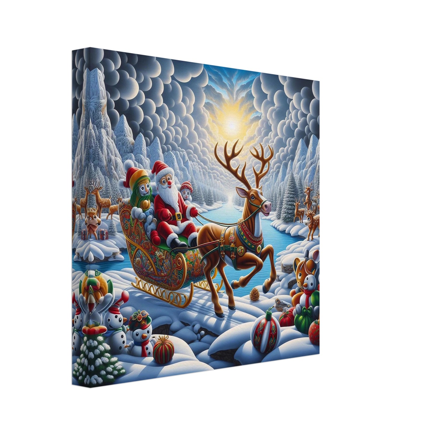 Wall art - Santa Claus and Reindeer