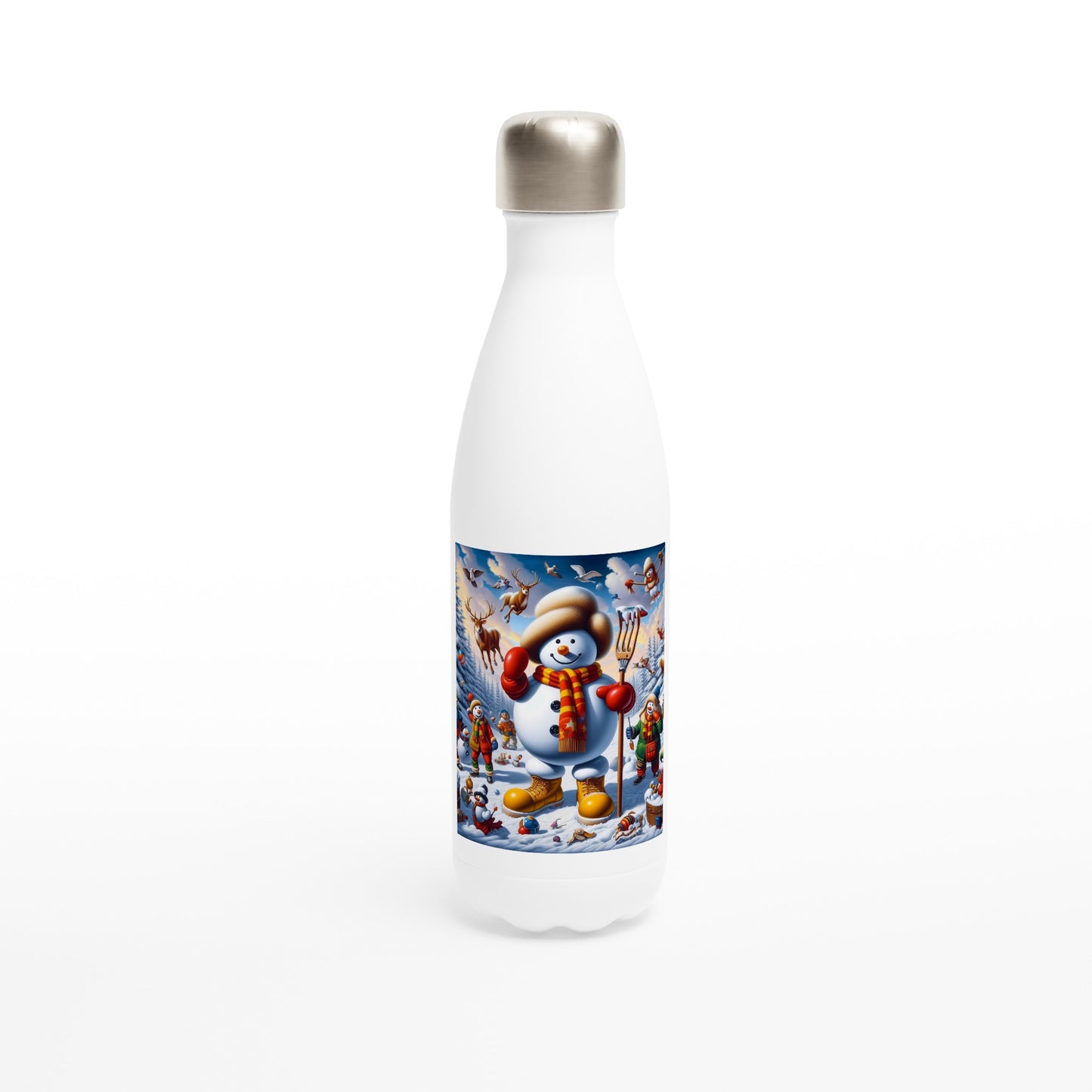 White 17oz Stainless Steel Water Bottle - Winter 218