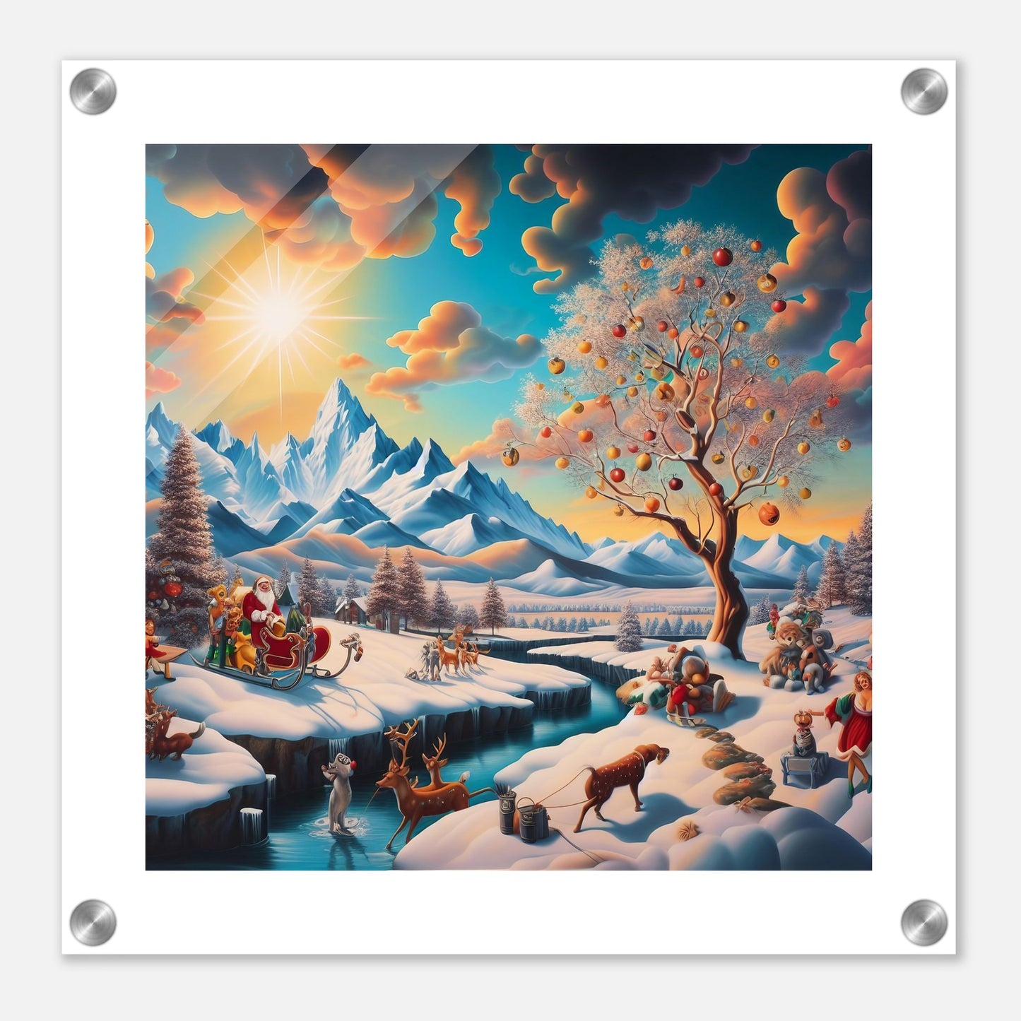 Wall Art - Winter 26 - Santa Claus and a tree