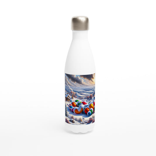 White 17oz Stainless Steel Water Bottle - Winter 157