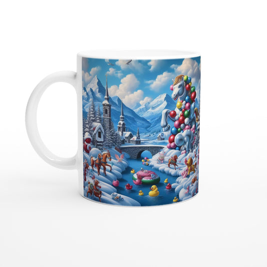 White 11oz Ceramic Mug - Winter 153