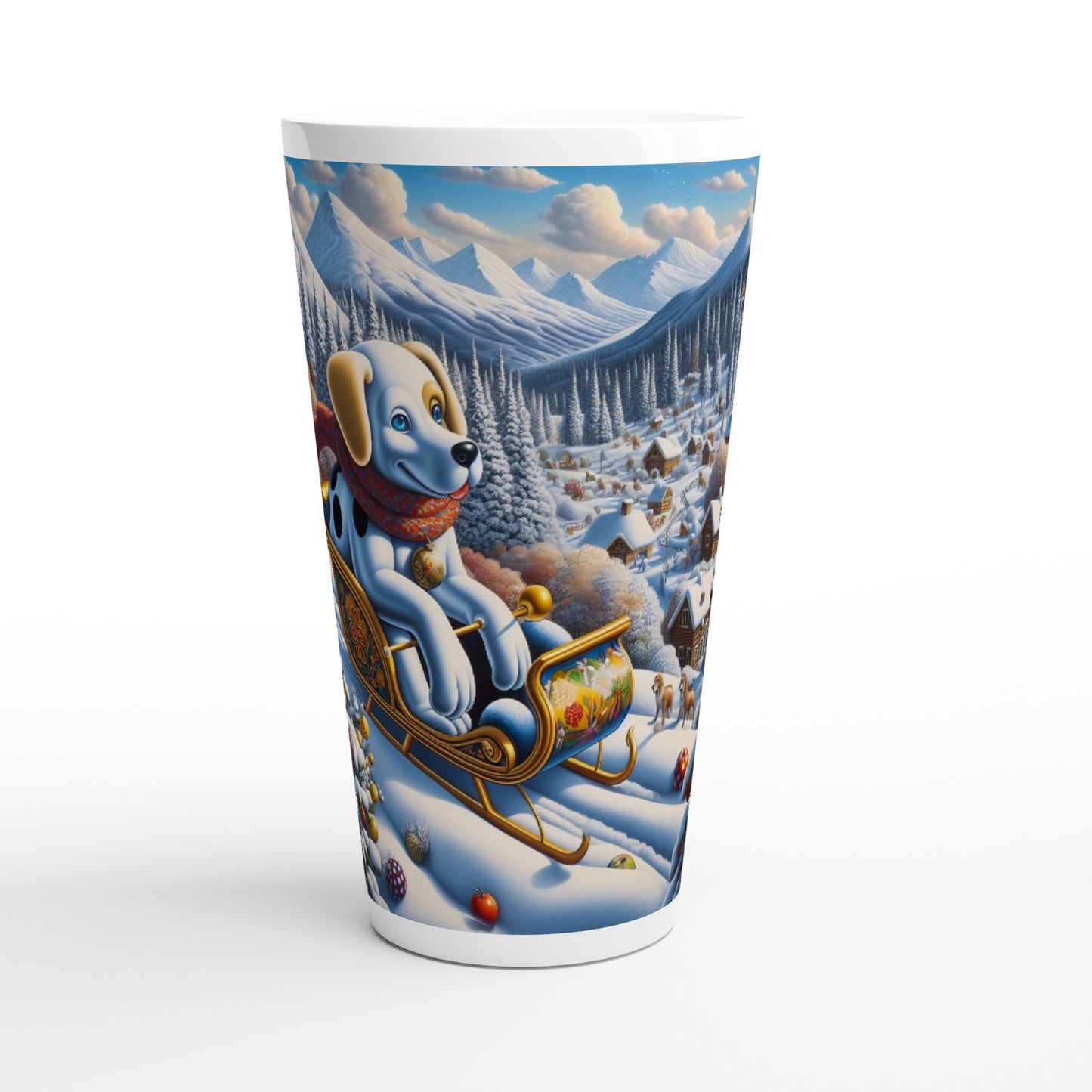 White Latte 17oz Ceramic Mug - Winter 142