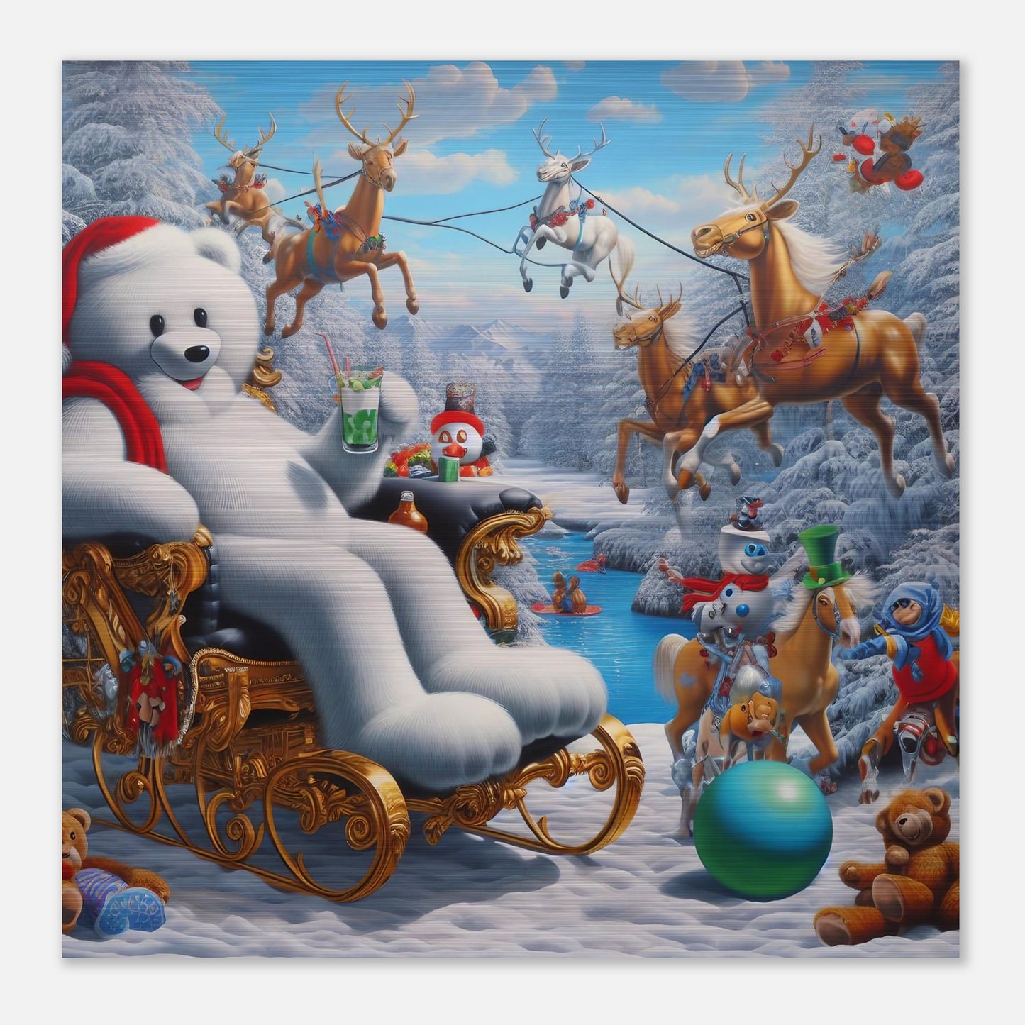 Wall Art - Winter 51 -Sitting polar bear