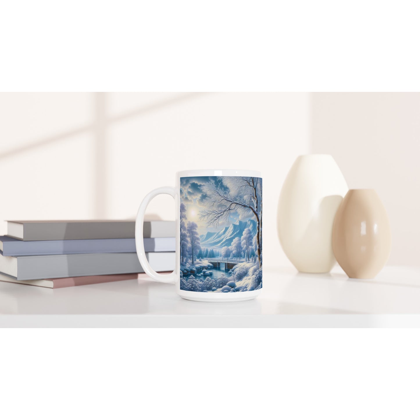 White 15oz Ceramic Mug - Winter 175