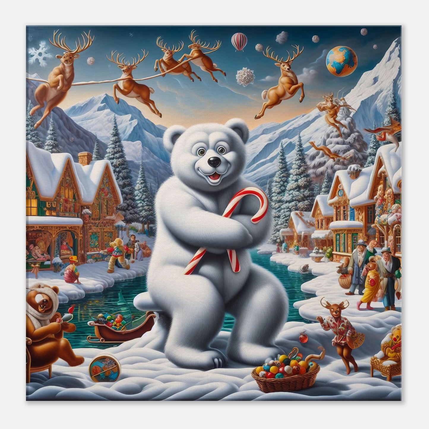 Wall Art - Winter 75 - Sitting polar bear