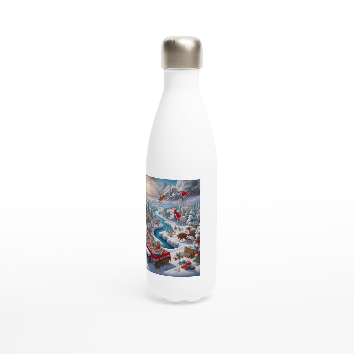 White 17oz Stainless Steel Water Bottle - Winter 83