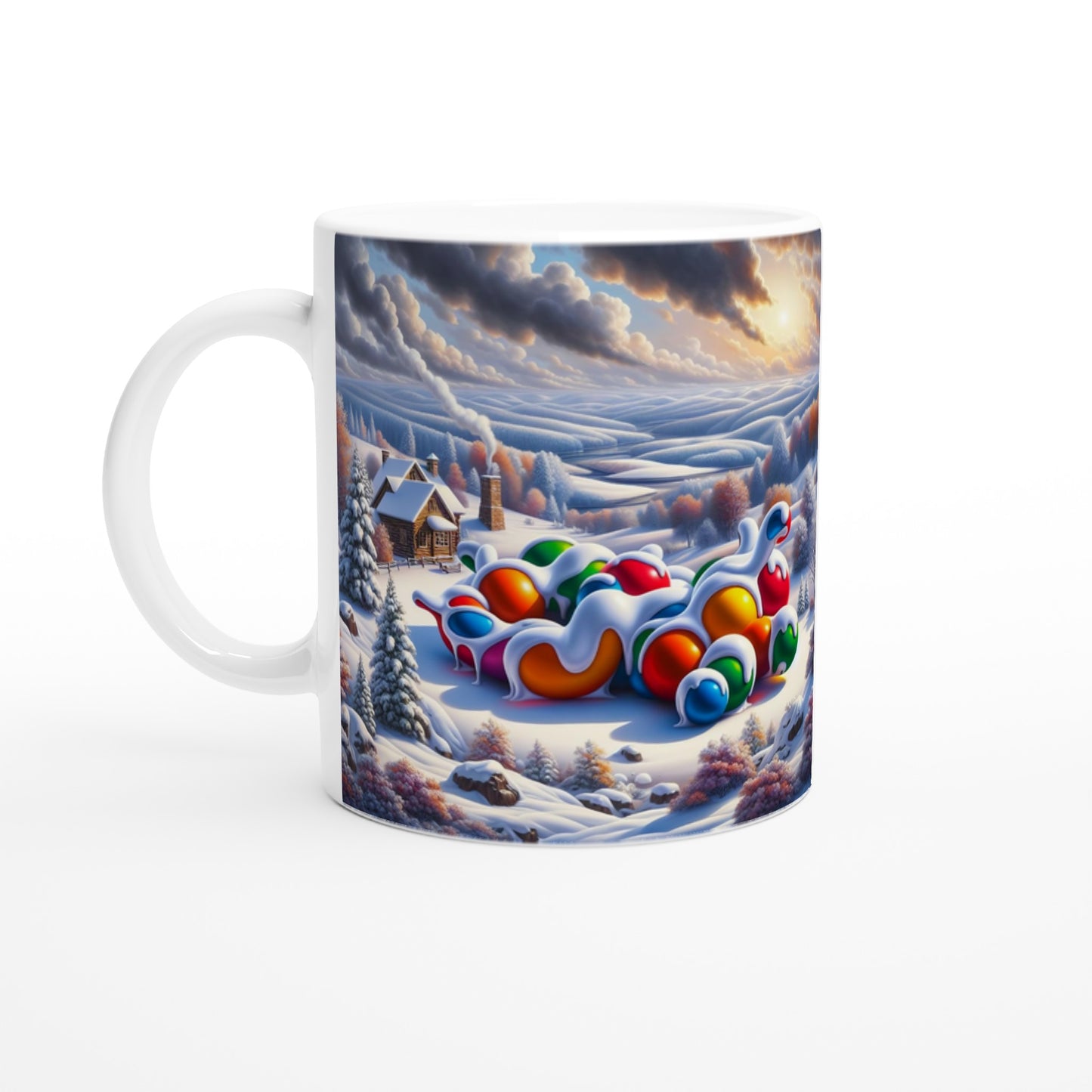 White 11oz Ceramic Mug - Winter 157