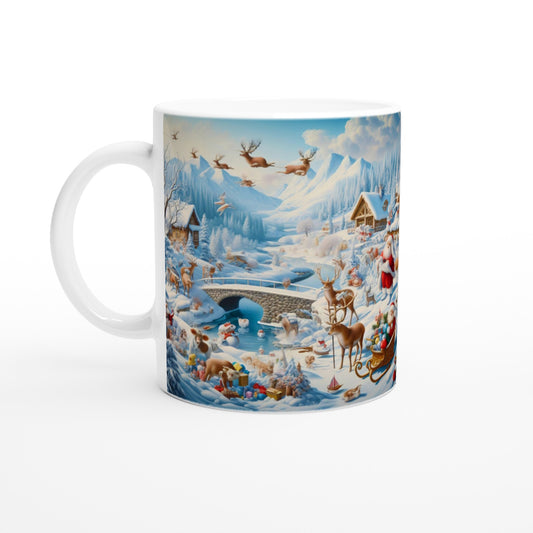 White 11oz Ceramic Mug - Winter 172