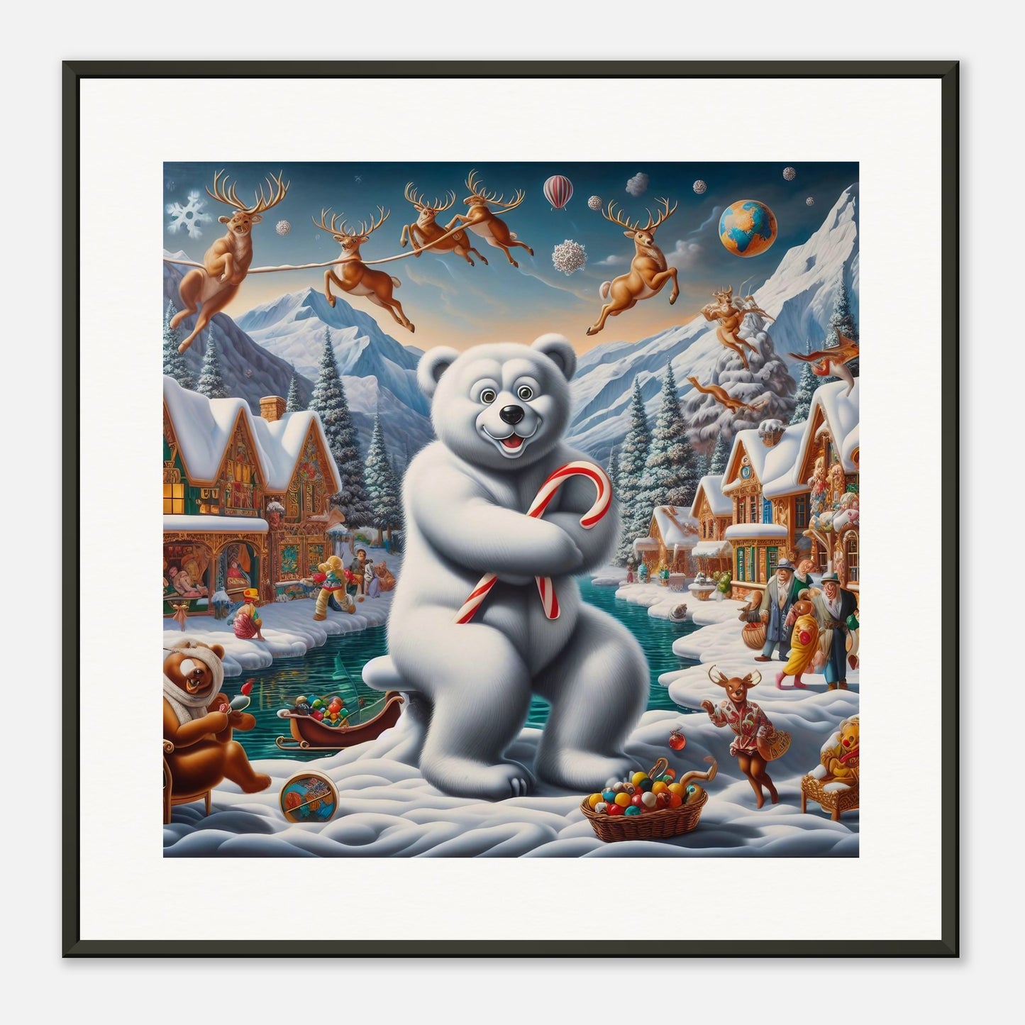 Wall Art - Winter 75 - Sitting polar bear