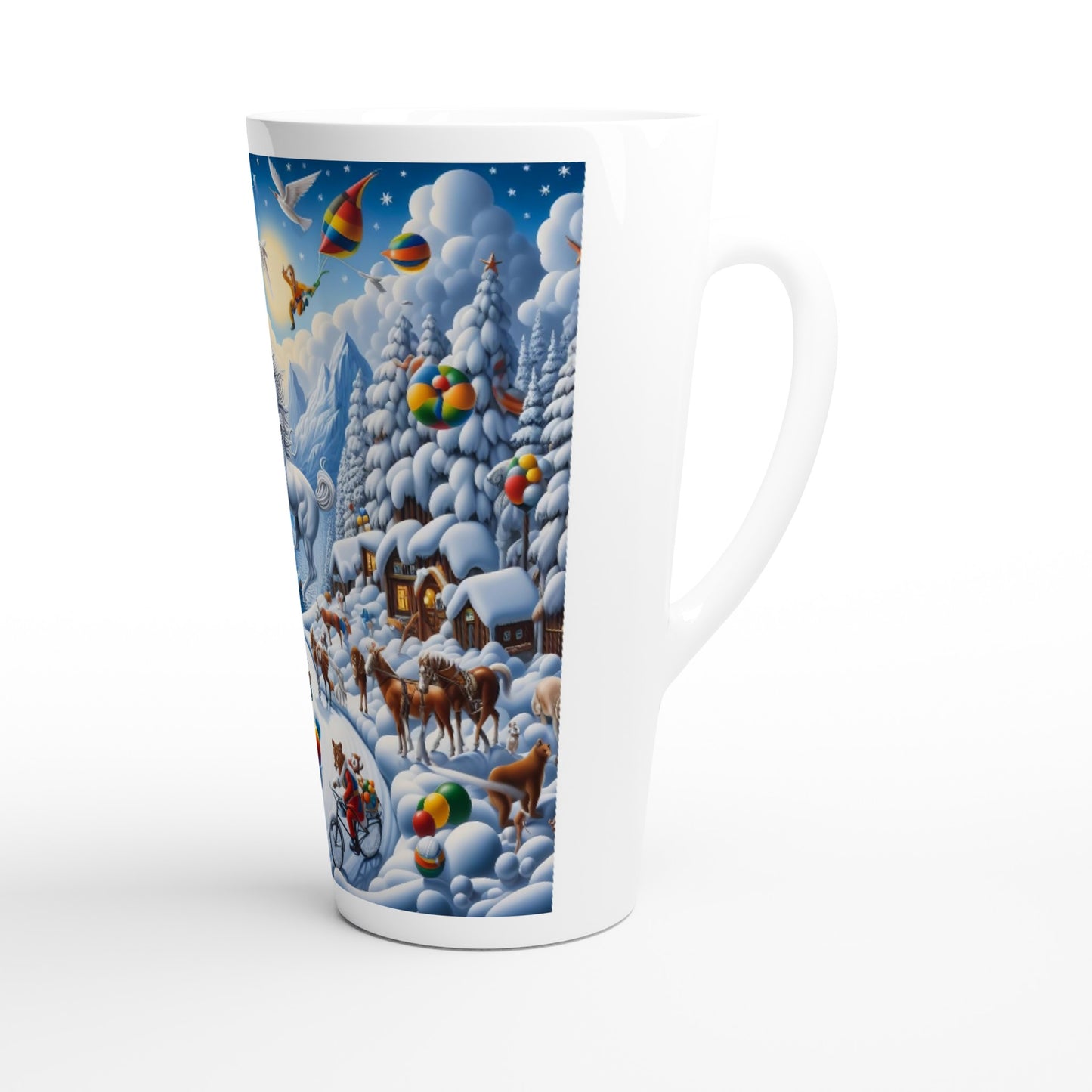 White Latte 17oz Ceramic Mug  - Winter 161