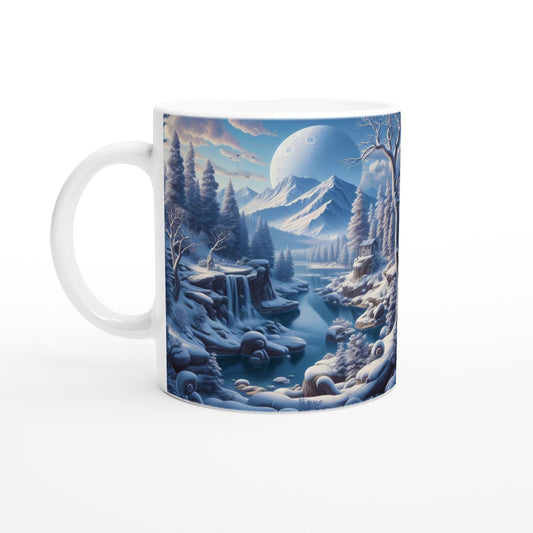 White 11oz Ceramic Mug - Winter 174