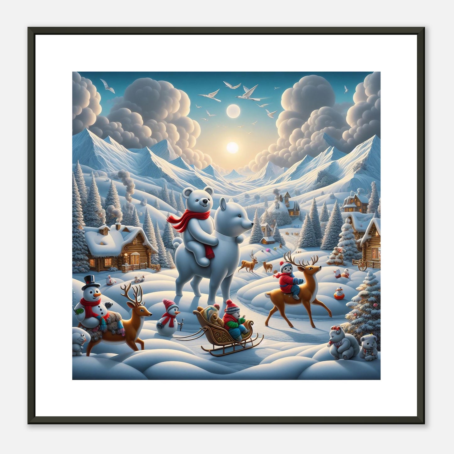 Wall Art - Winter 50 - Bear and a scarf