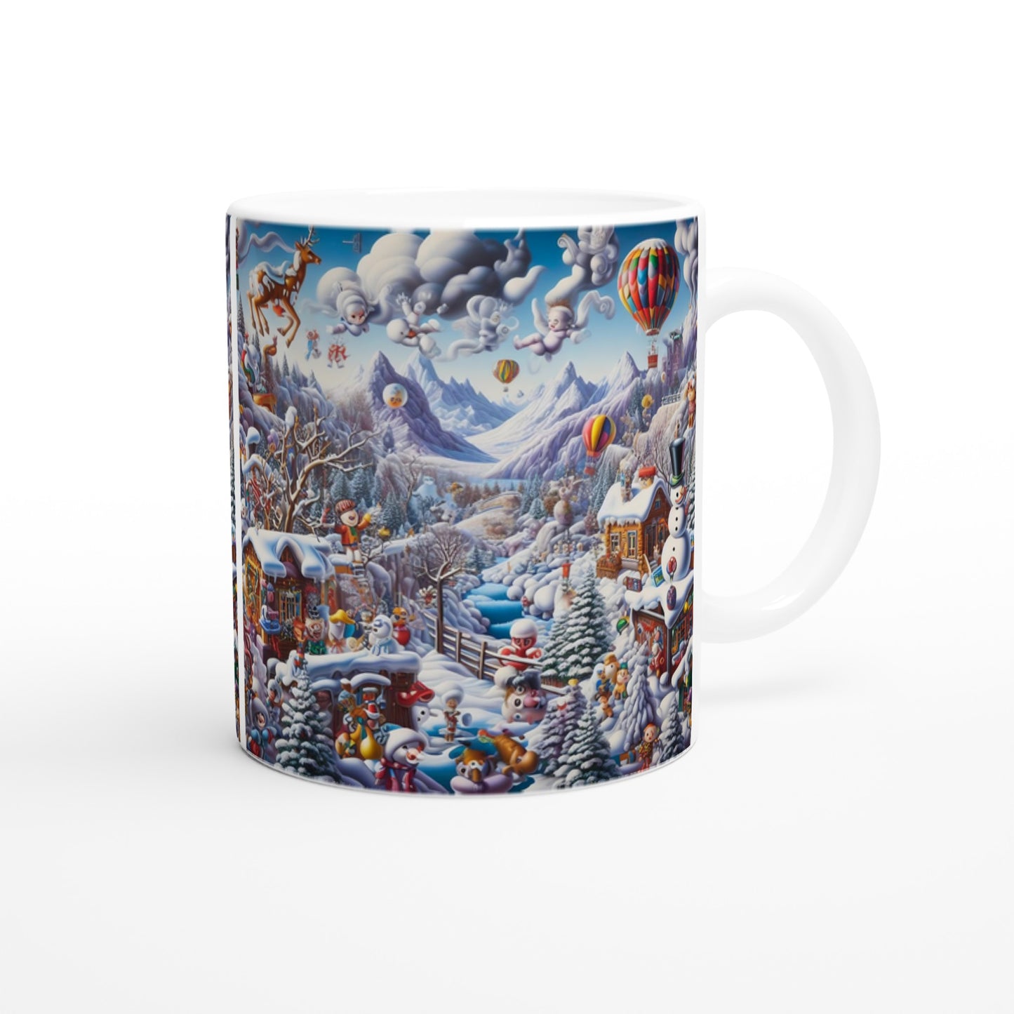 White 11oz Ceramic Mug - Winter 146