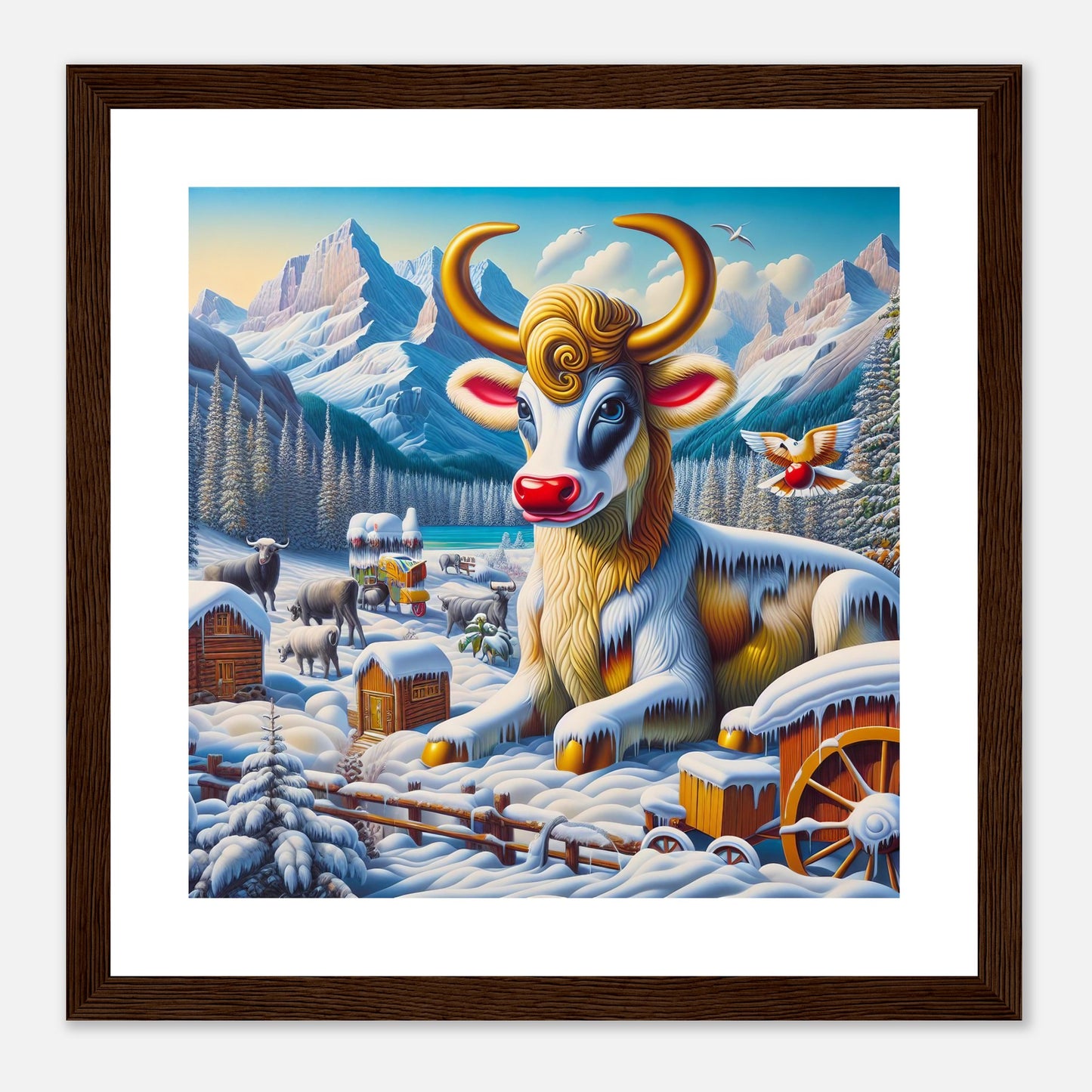 Wall Art - Winter 70 - Sitting cow