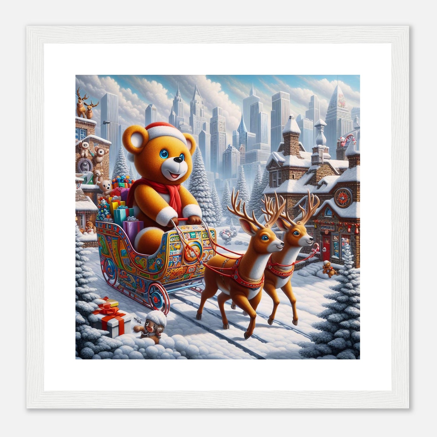 Wall Art - Winter 46 - Bear and reindeer