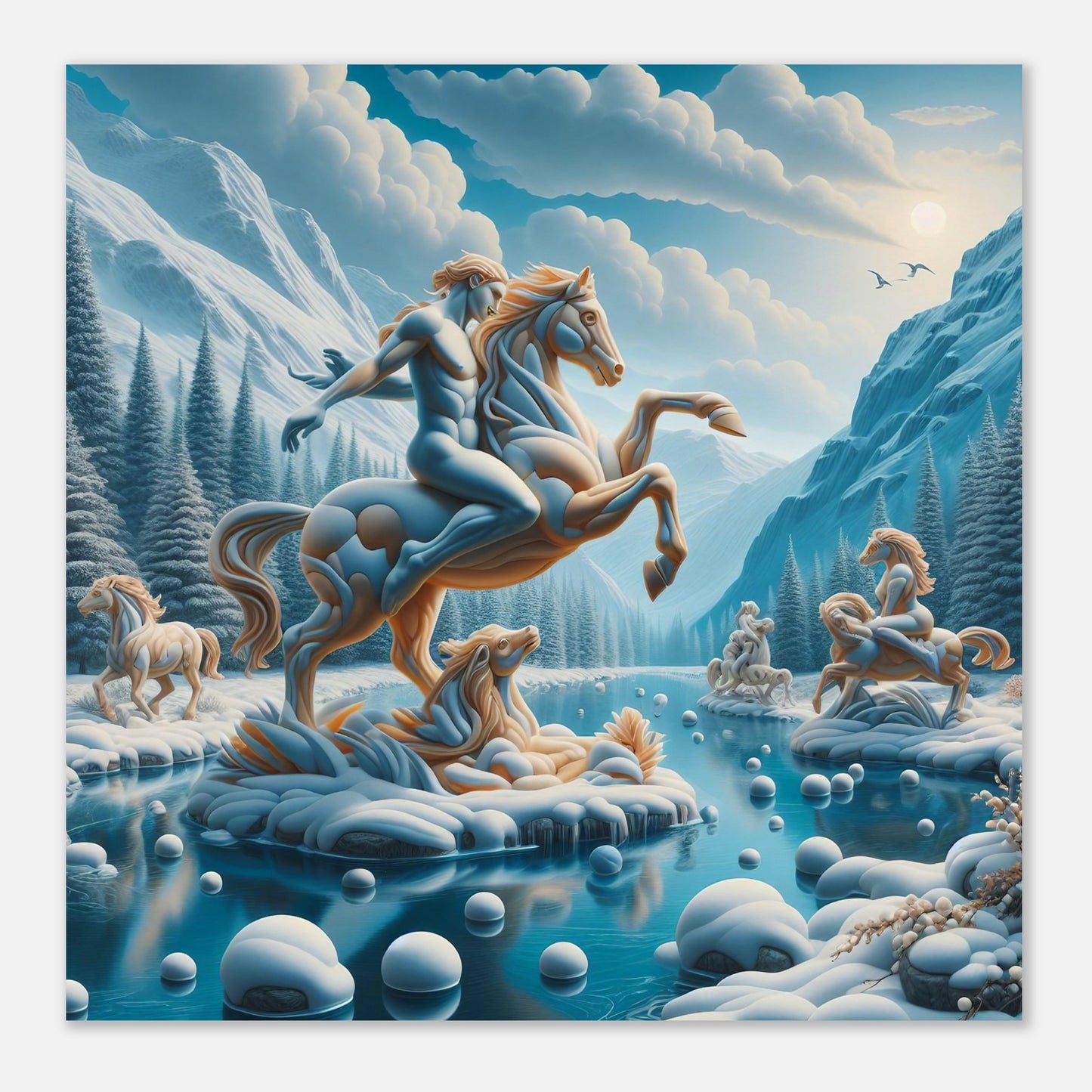 Wall Art - Winter 76 - Man on a horse