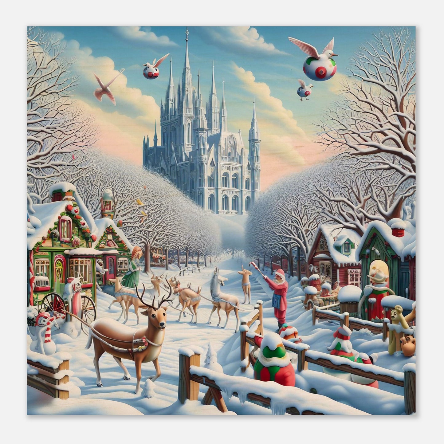 Wall Art - Winter 58 - Castle and trees