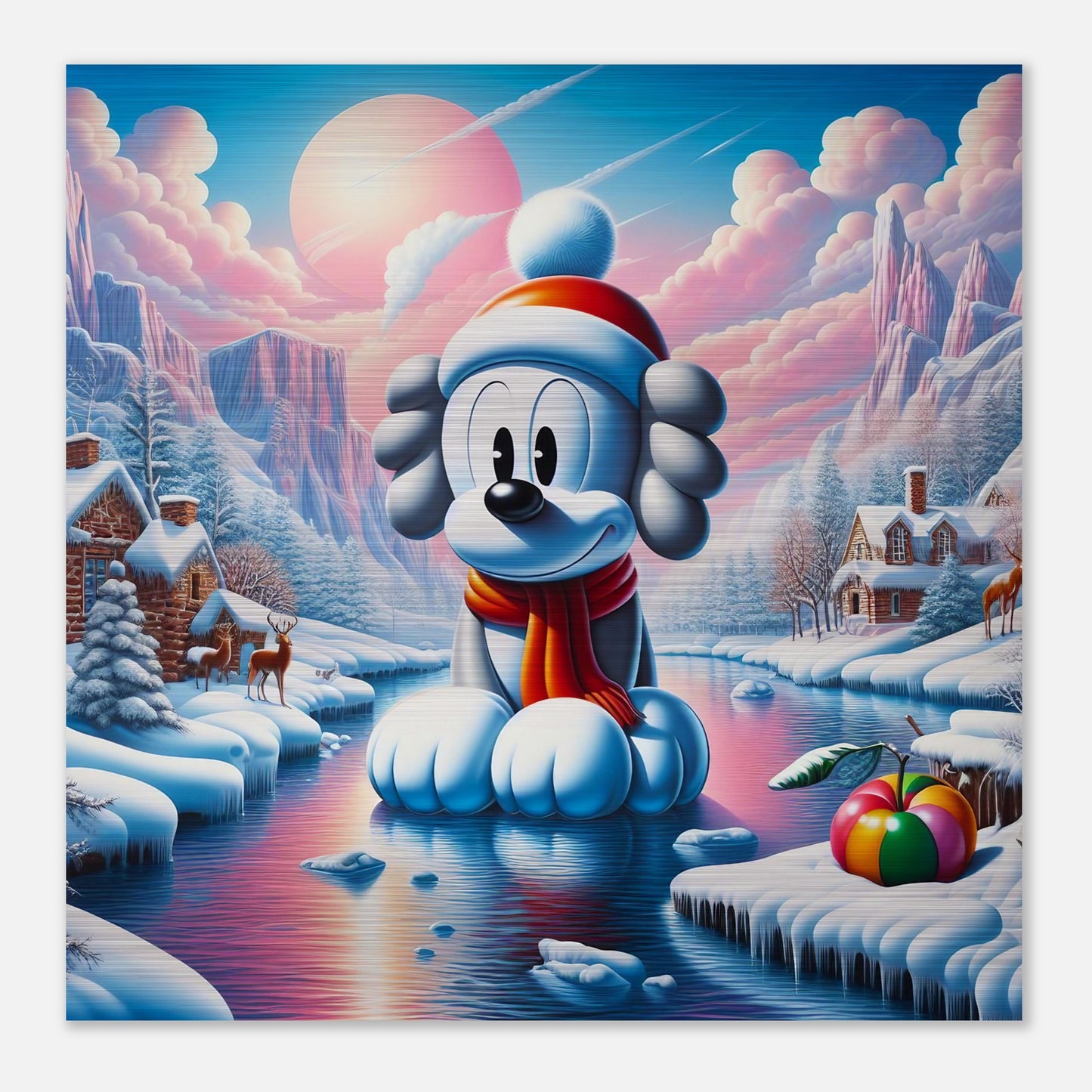 Wall Art - Winter 24 - Dog on water