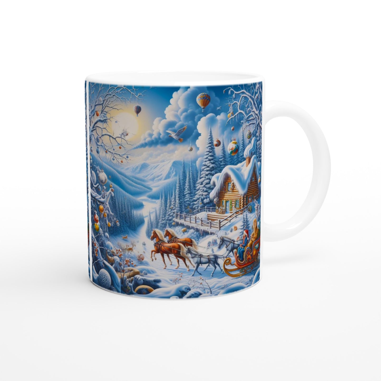 White 11oz Ceramic Mug - Winter 164