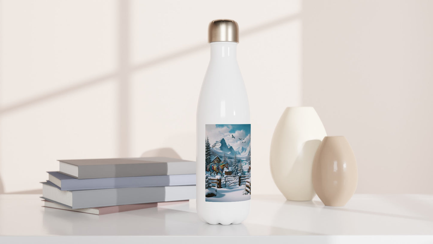 White 17oz Stainless Steel Water Bottle - Winter 190