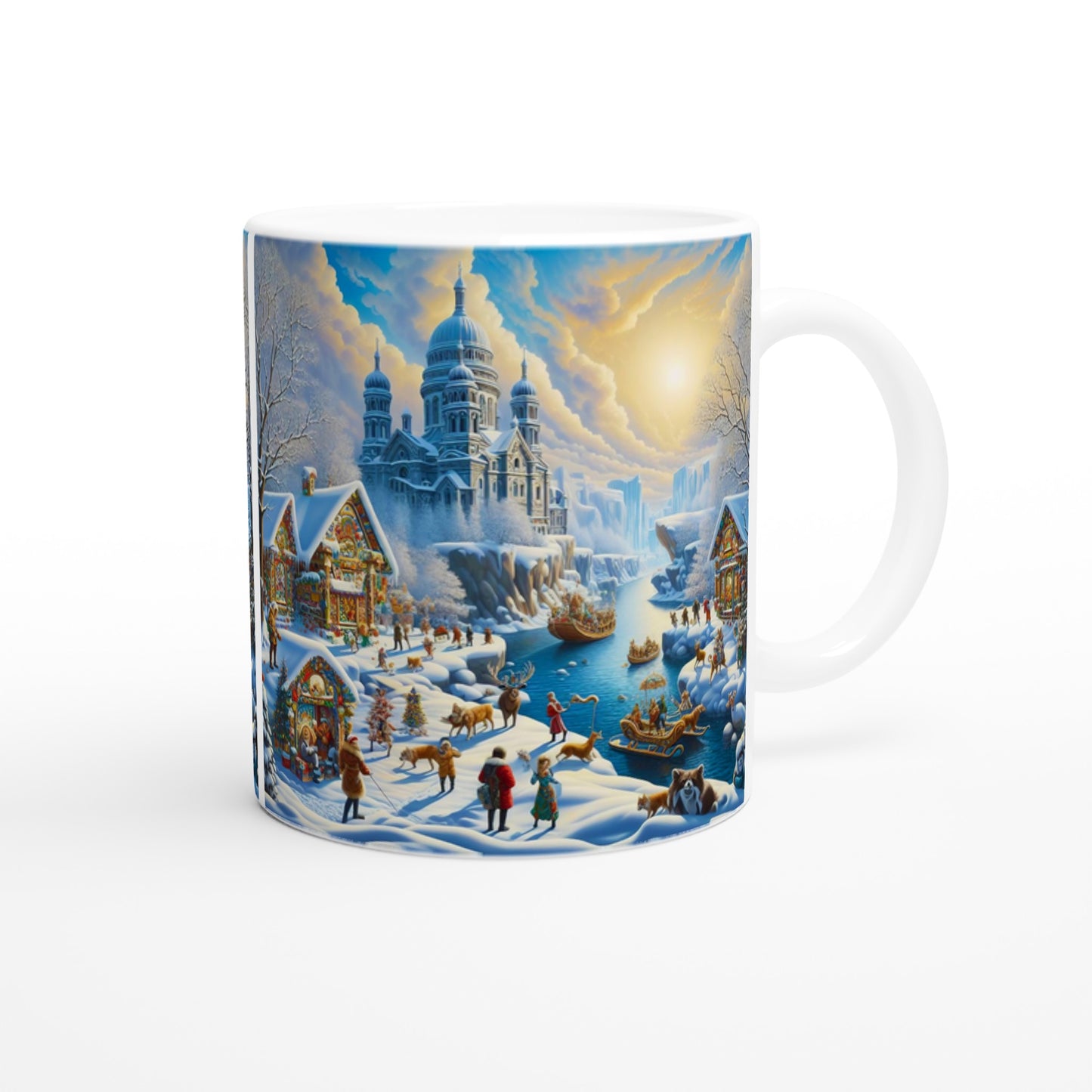 White 11oz Ceramic Mug - Winter 154