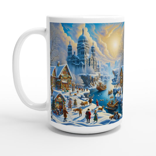 White 15oz Ceramic Mug - Winter 154