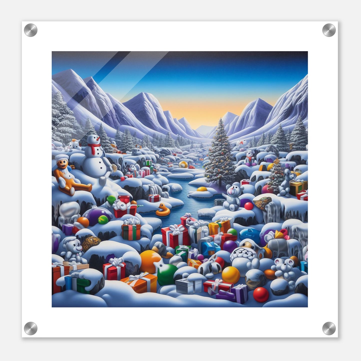 Wall Art - Winter 49 - Gifts and a snowman