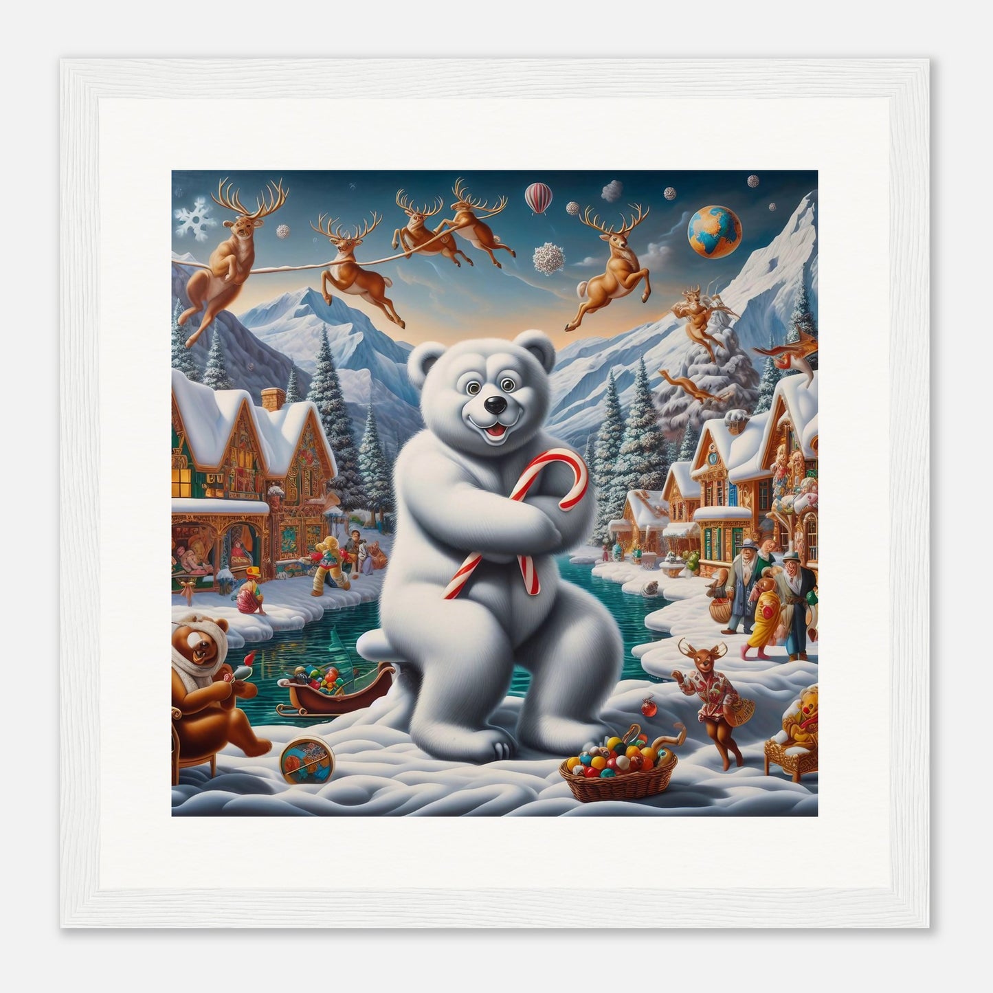Wall Art - Winter 75 - Sitting polar bear