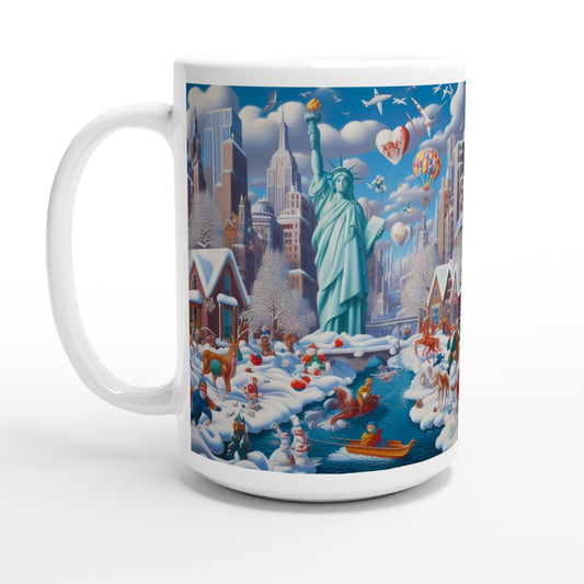 White 15oz Ceramic Mug - Winter 144