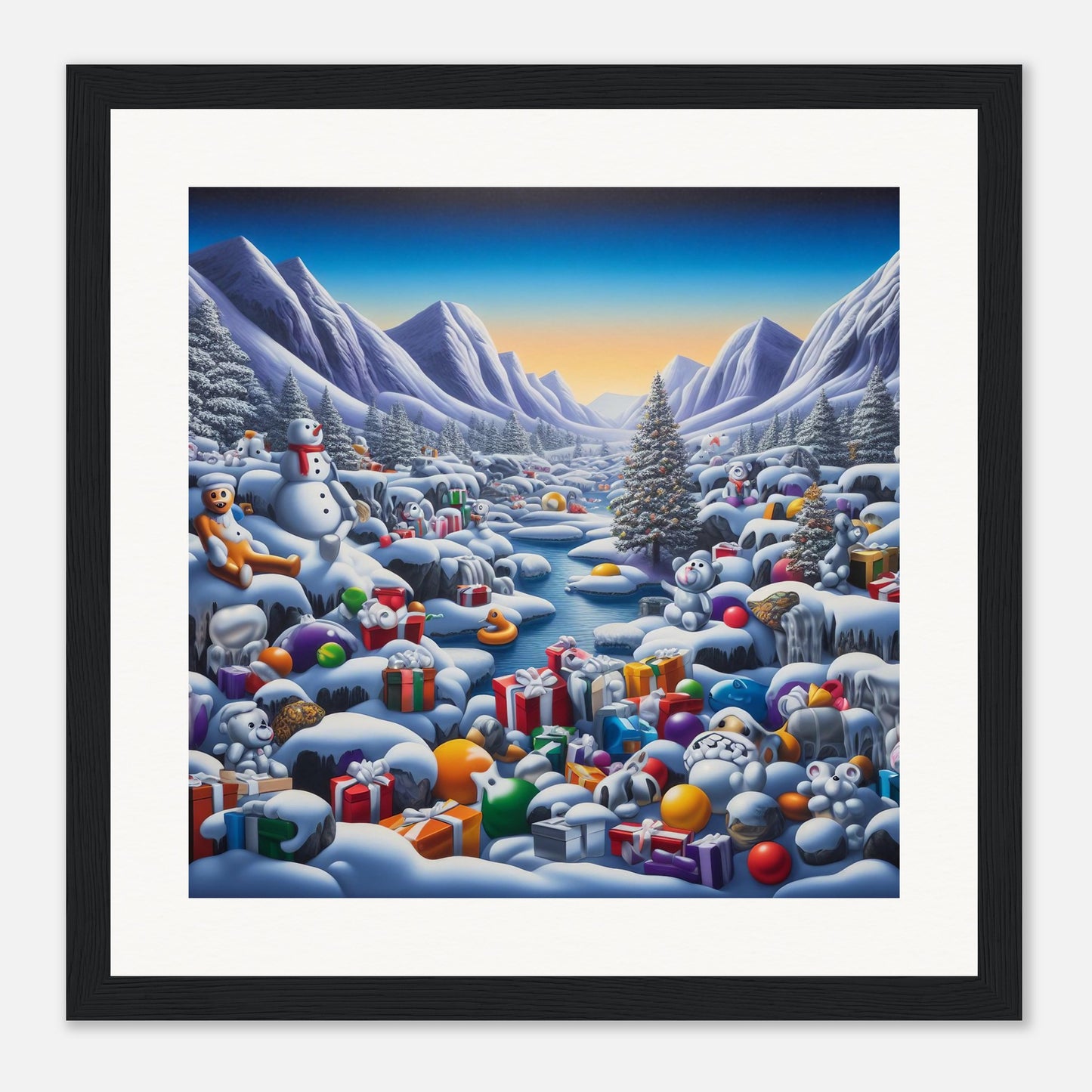 Wall Art - Winter 49 - Gifts and a snowman