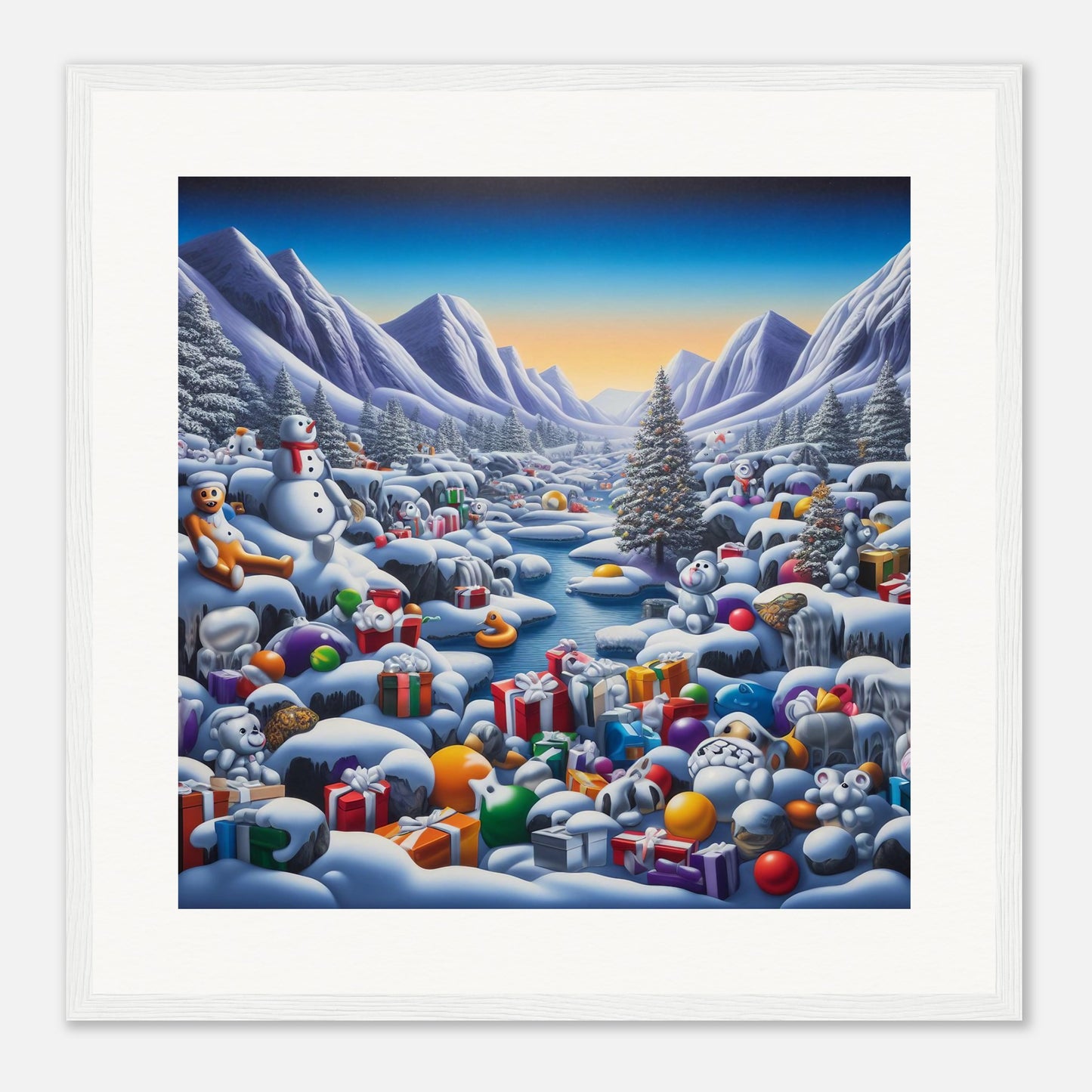 Wall Art - Winter 49 - Gifts and a snowman