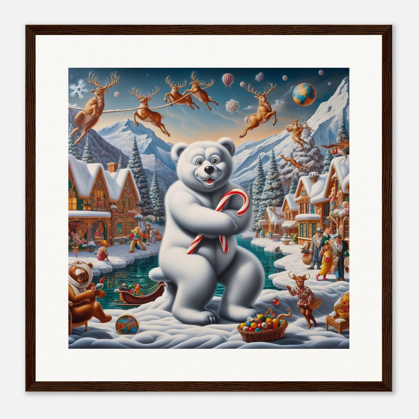 Wall Art - Winter 75 - Sitting polar bear