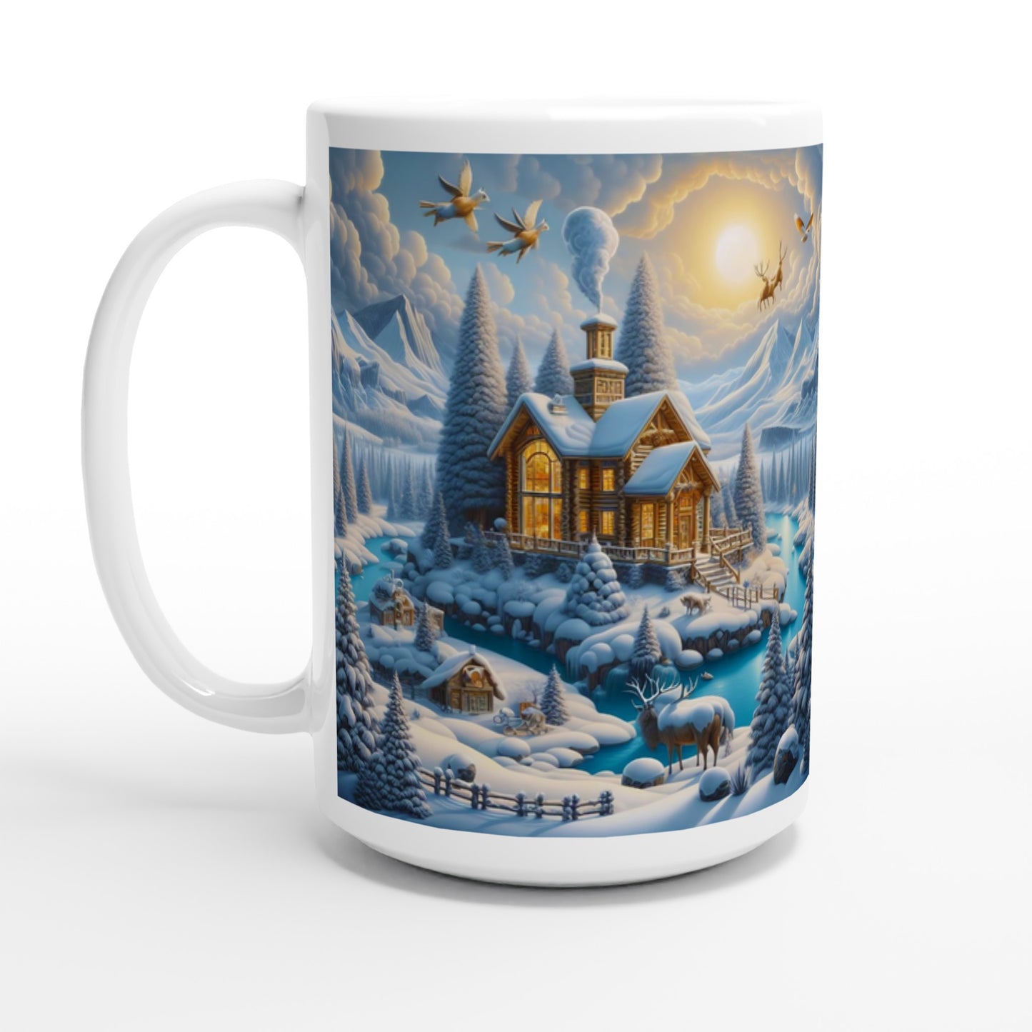 White 15oz Ceramic Mug - Winter 176