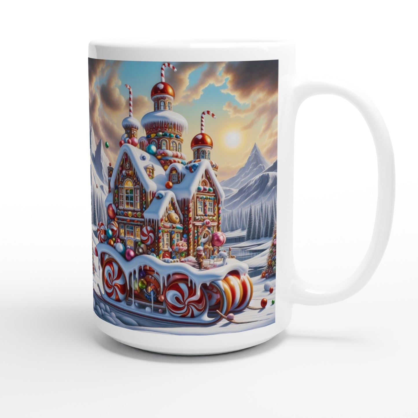 White 15oz Ceramic Mug - Winter 158