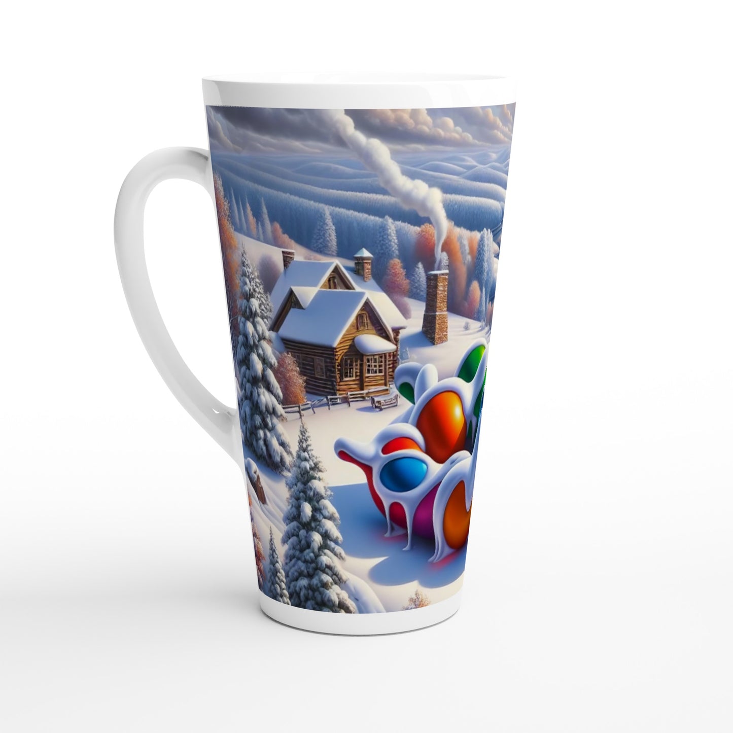 White Latte 17oz Ceramic Mug - Winter 157