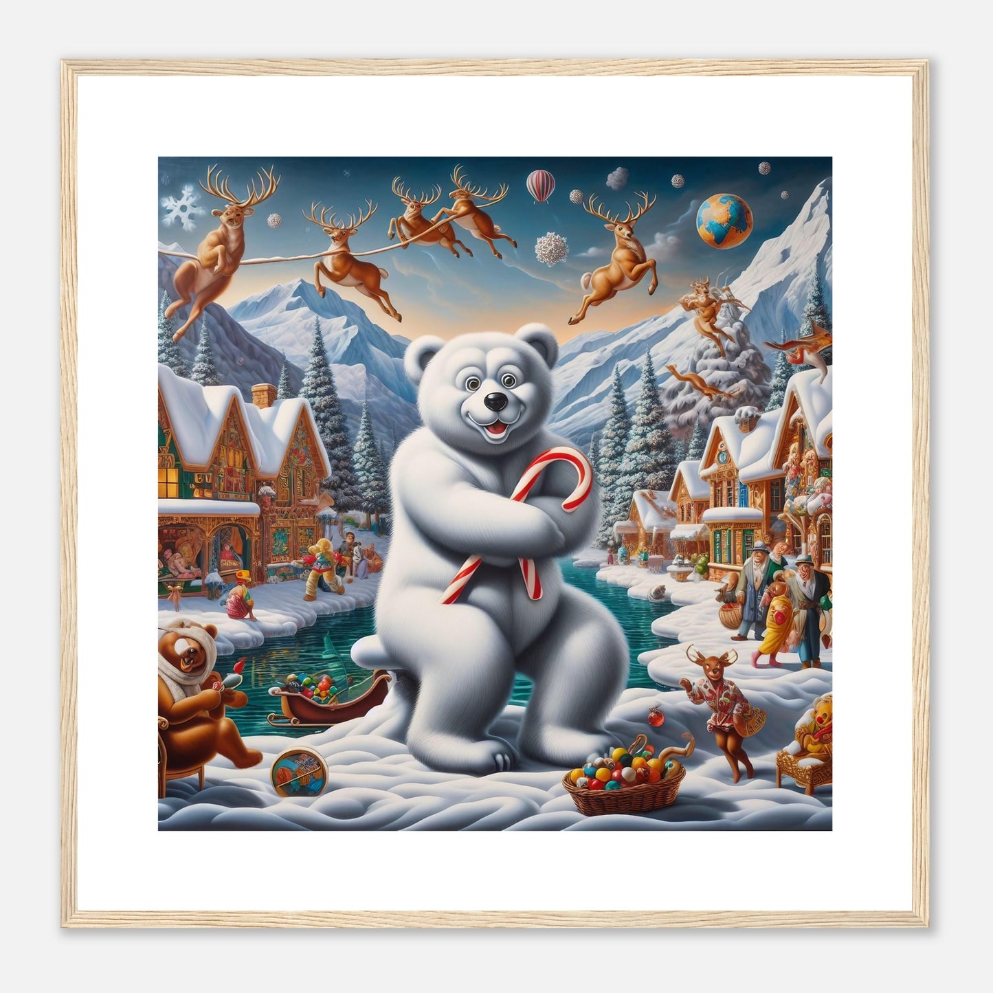 Wall Art - Winter 75 - Sitting polar bear