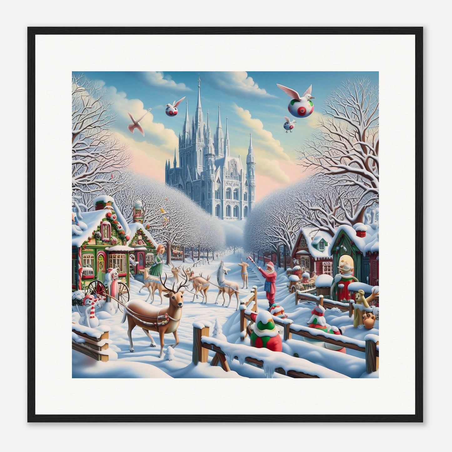 Wall Art - Winter 58 - Castle and trees