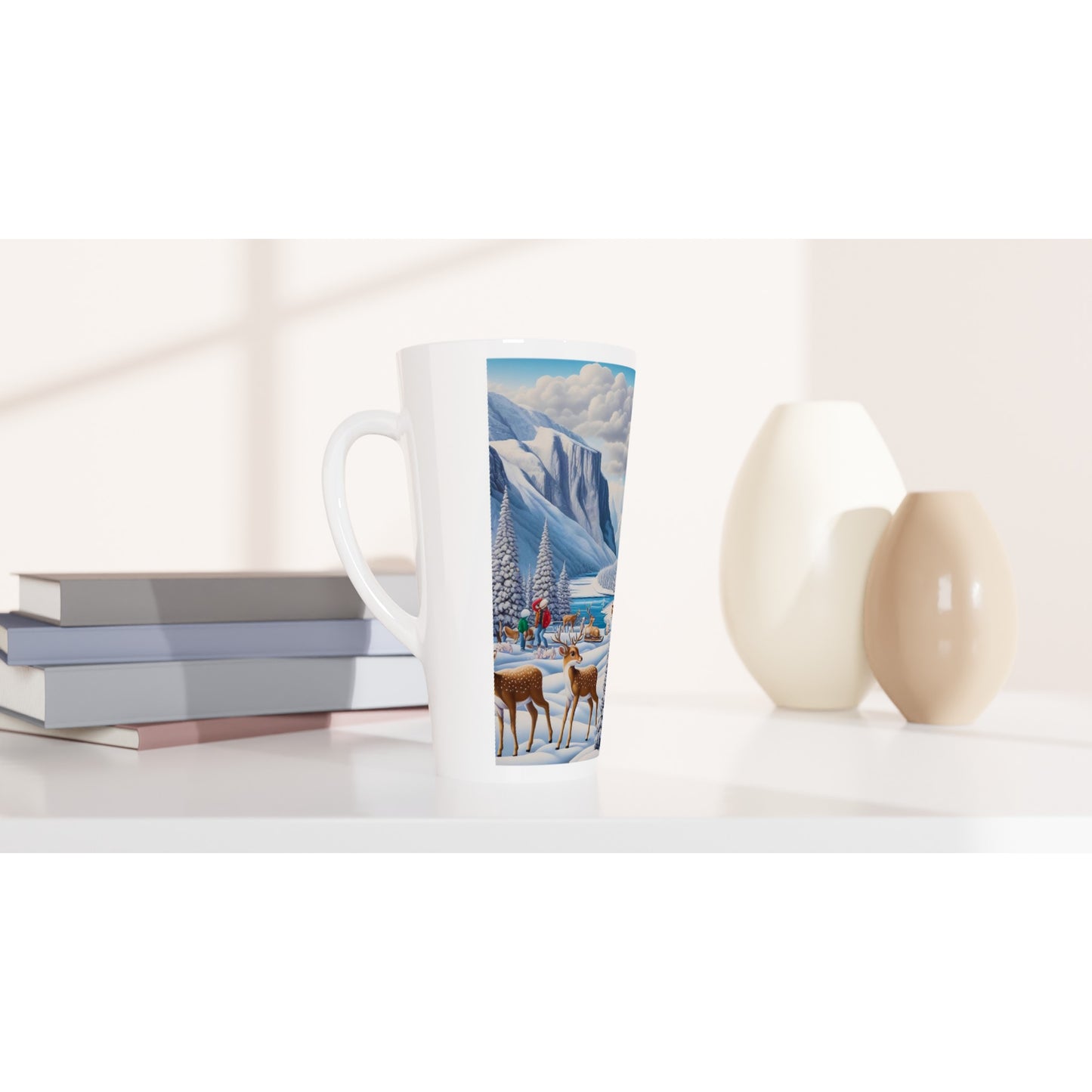 White Latte 17oz Ceramic Mug - Winter 159