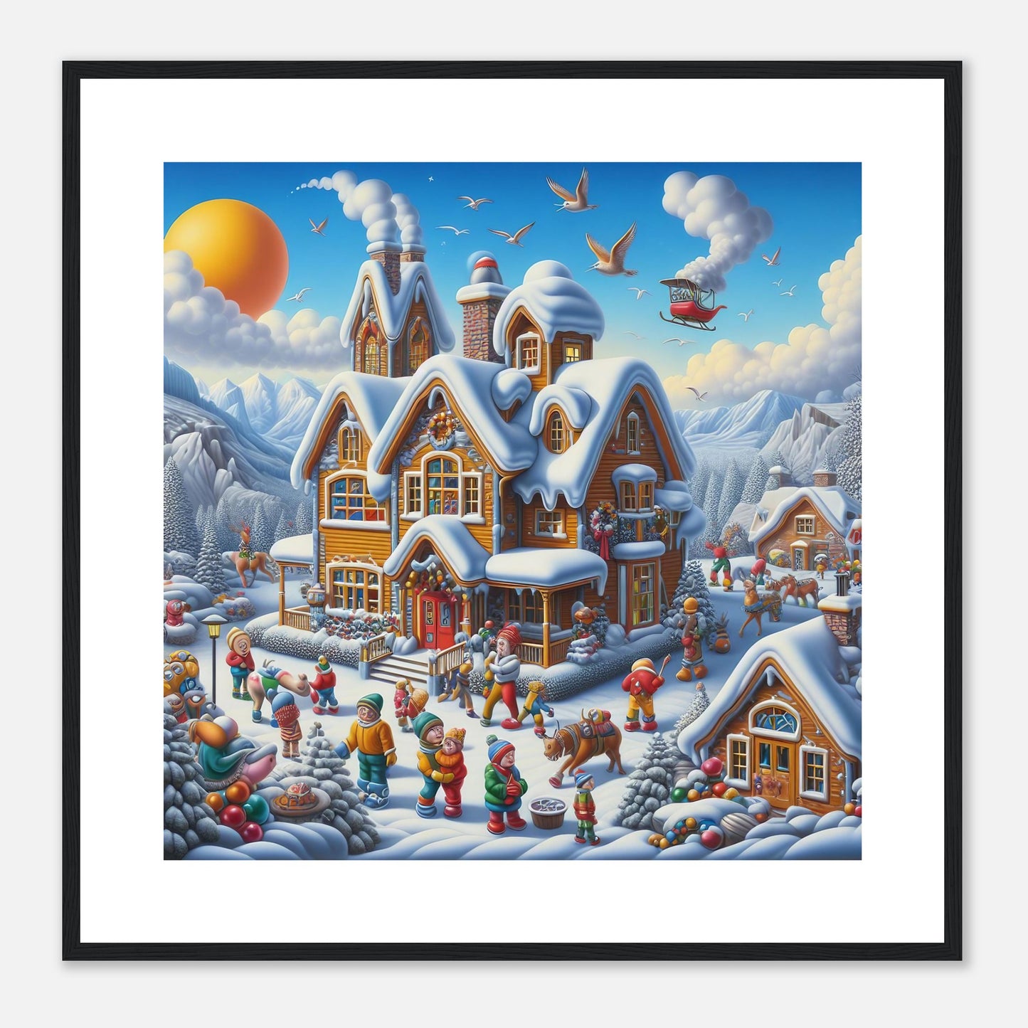 Wall Art - Winter 65 - House in a village