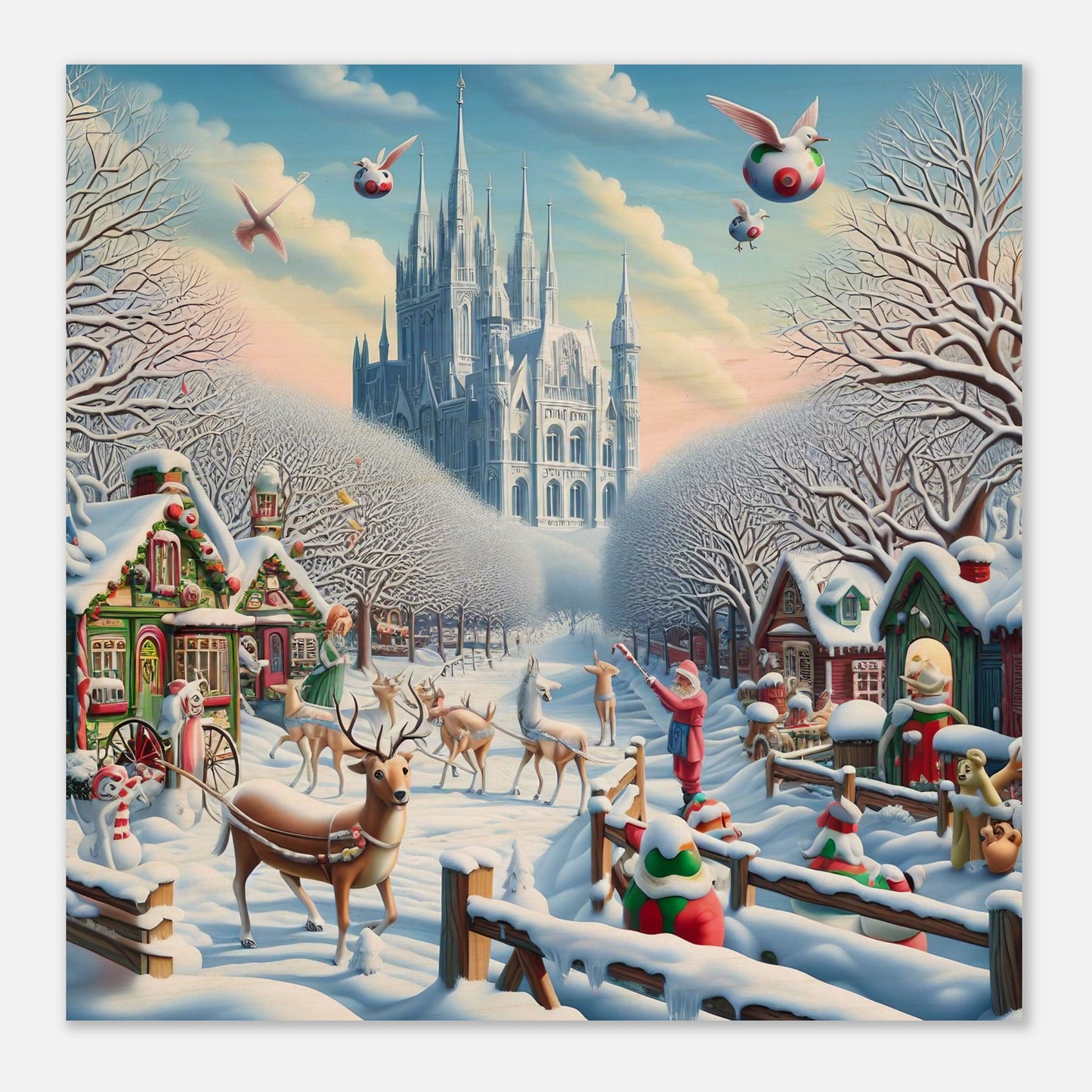 Wall Art - Winter 58 - Castle and trees