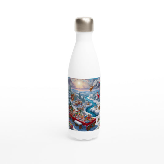 White 17oz Stainless Steel Water Bottle - Winter 143