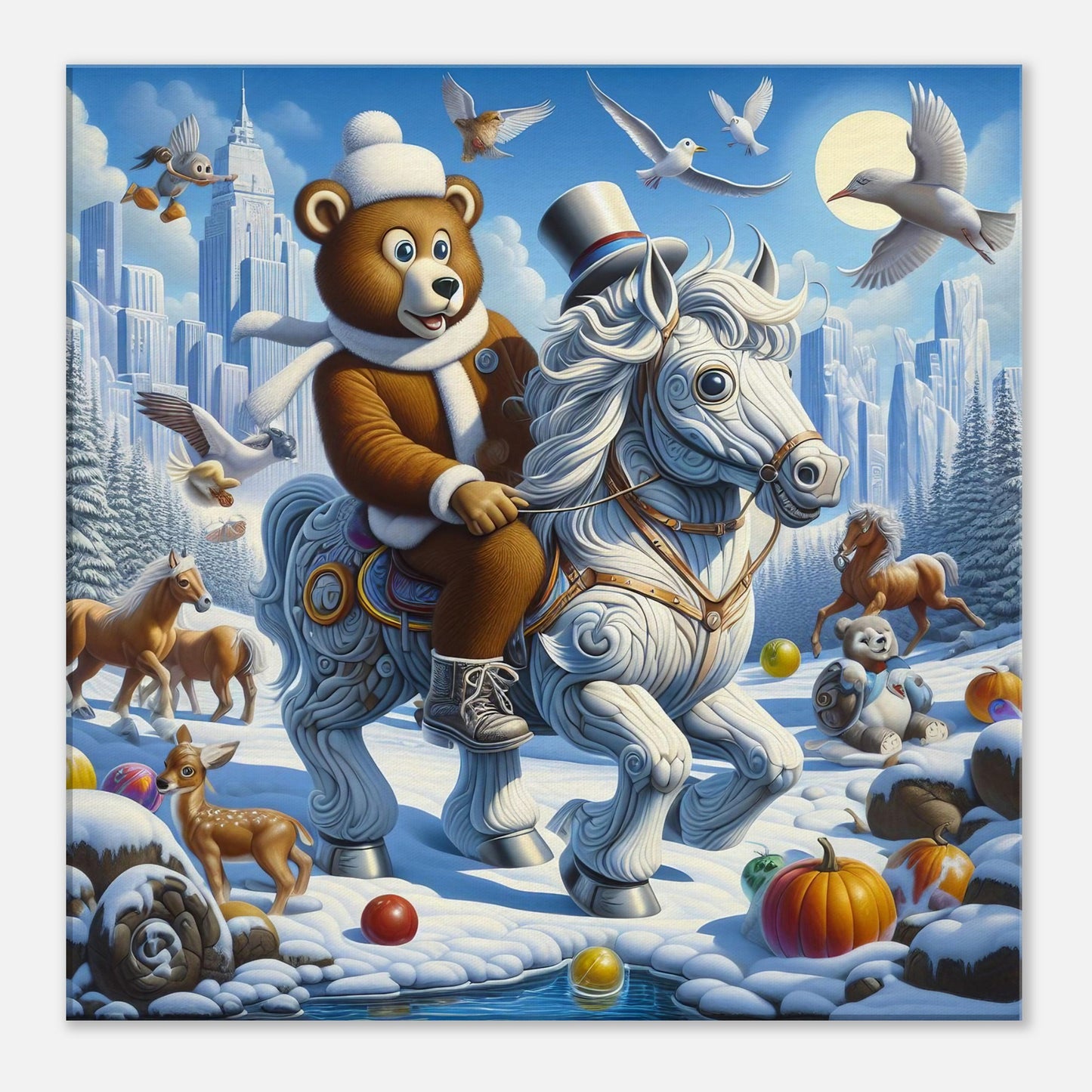 Wall Art - Winter 23 - Bear on a horse