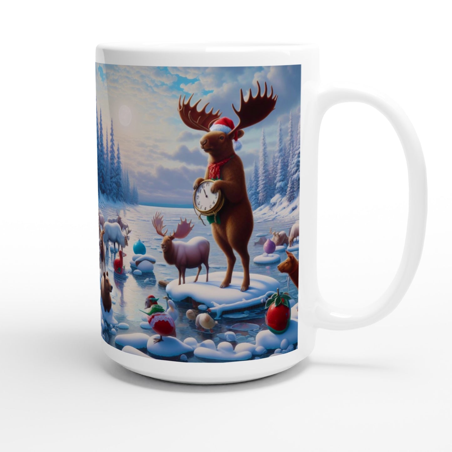 White 15oz Ceramic Mug - Winter 173