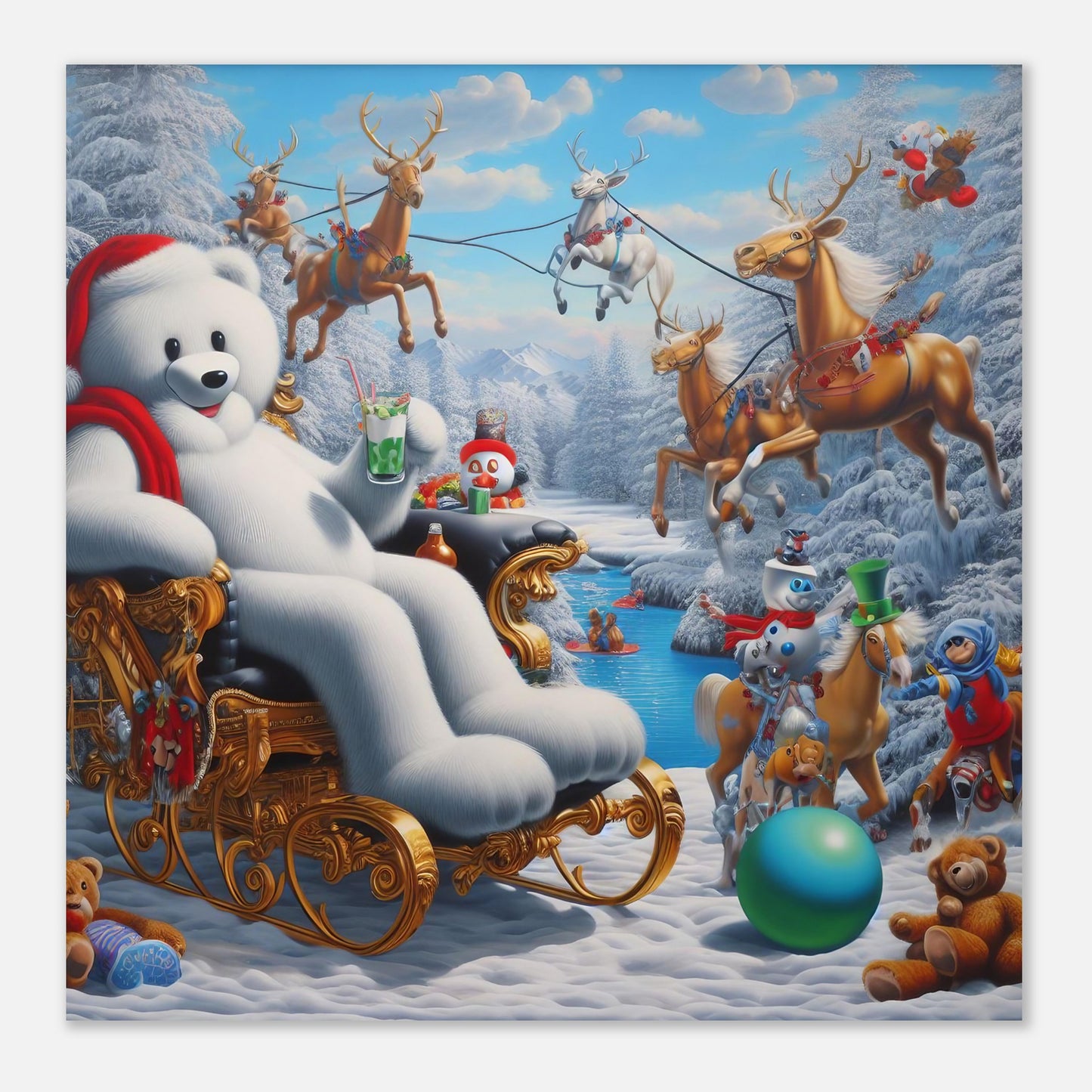 Wall Art - Winter 51 -Sitting polar bear