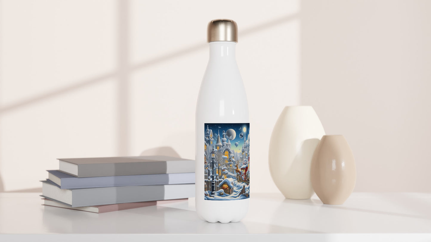 White 17oz Stainless Steel Water Bottle - Winter 194