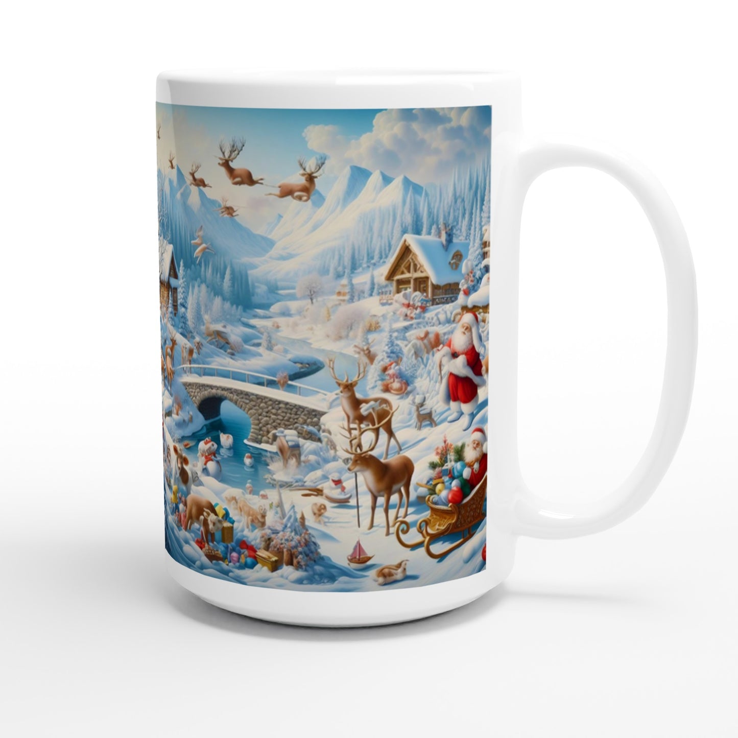White 15oz Ceramic Mug - Winter 172