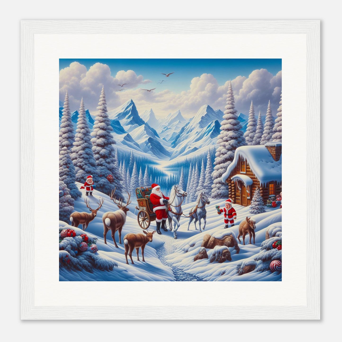 Wall Art - Winter 55 - Santa Claus and horses