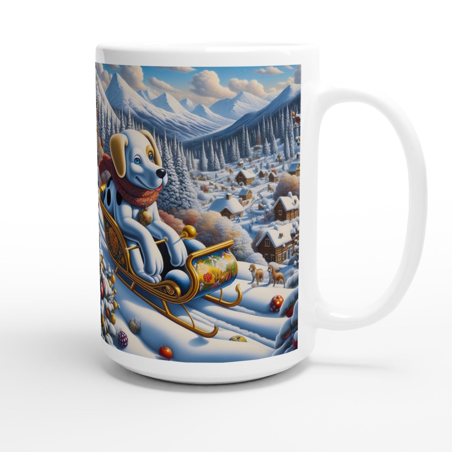White 15oz Ceramic Mug - Winter 142