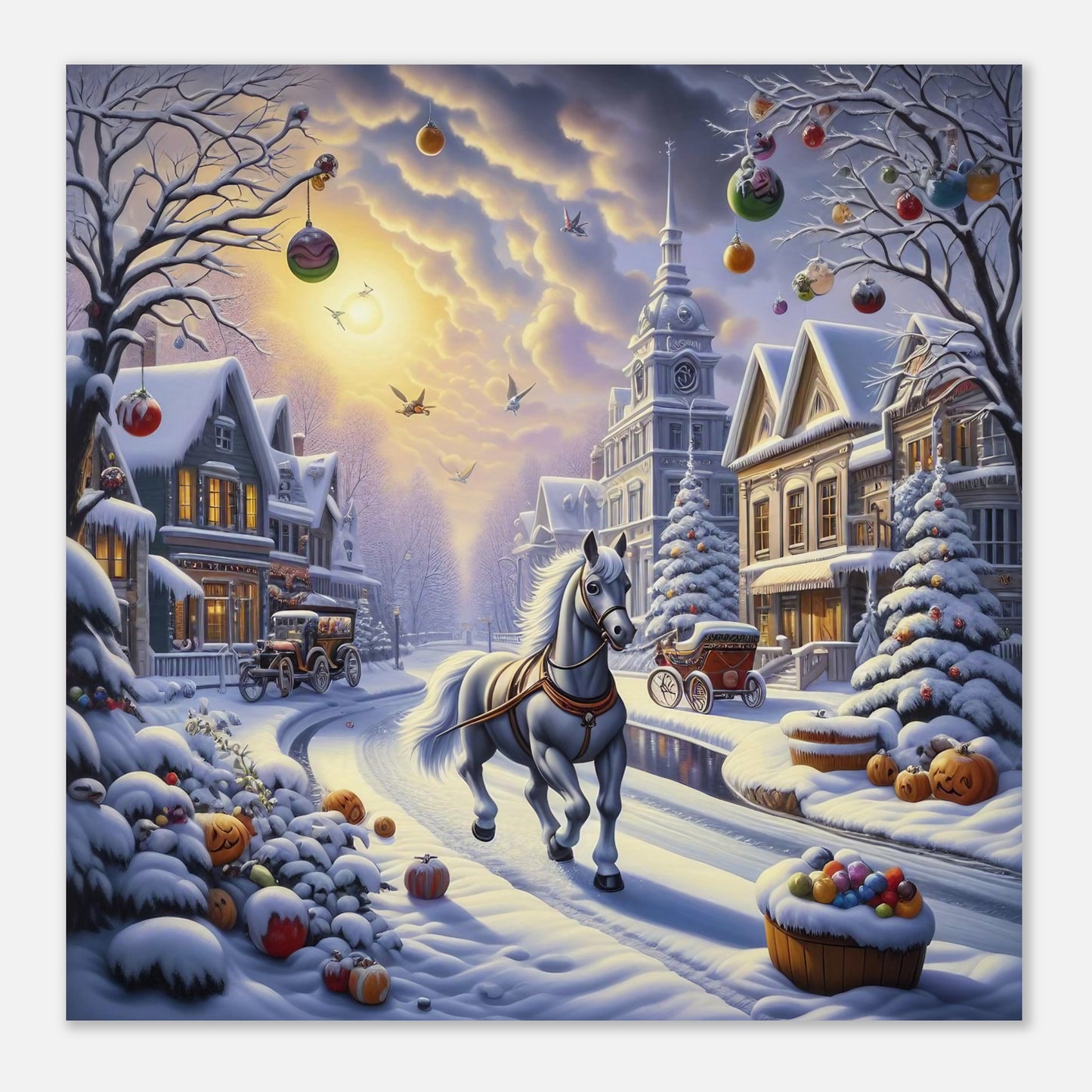 Wall Art - Winter 73 - Horse walking