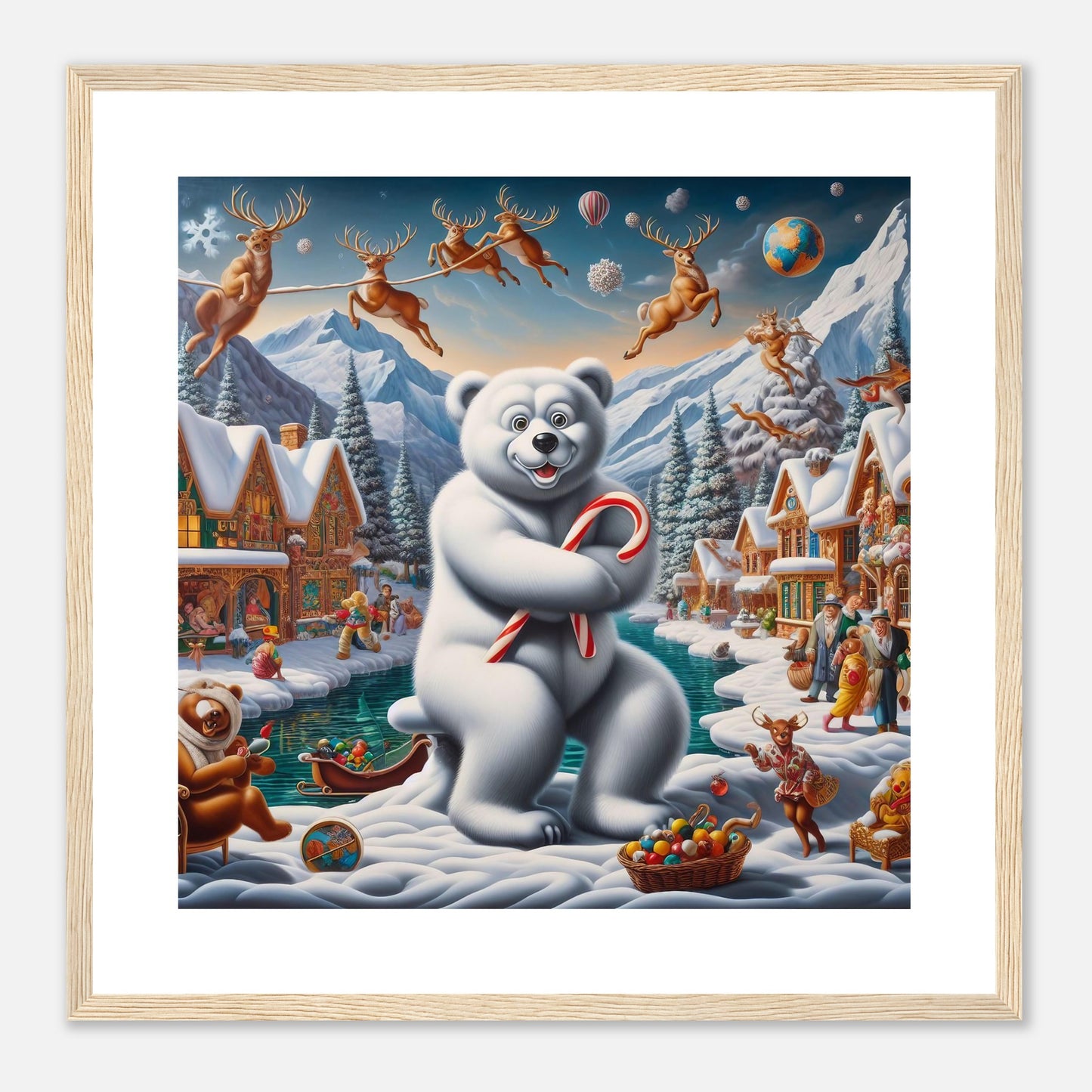 Wall Art - Winter 75 - Sitting polar bear